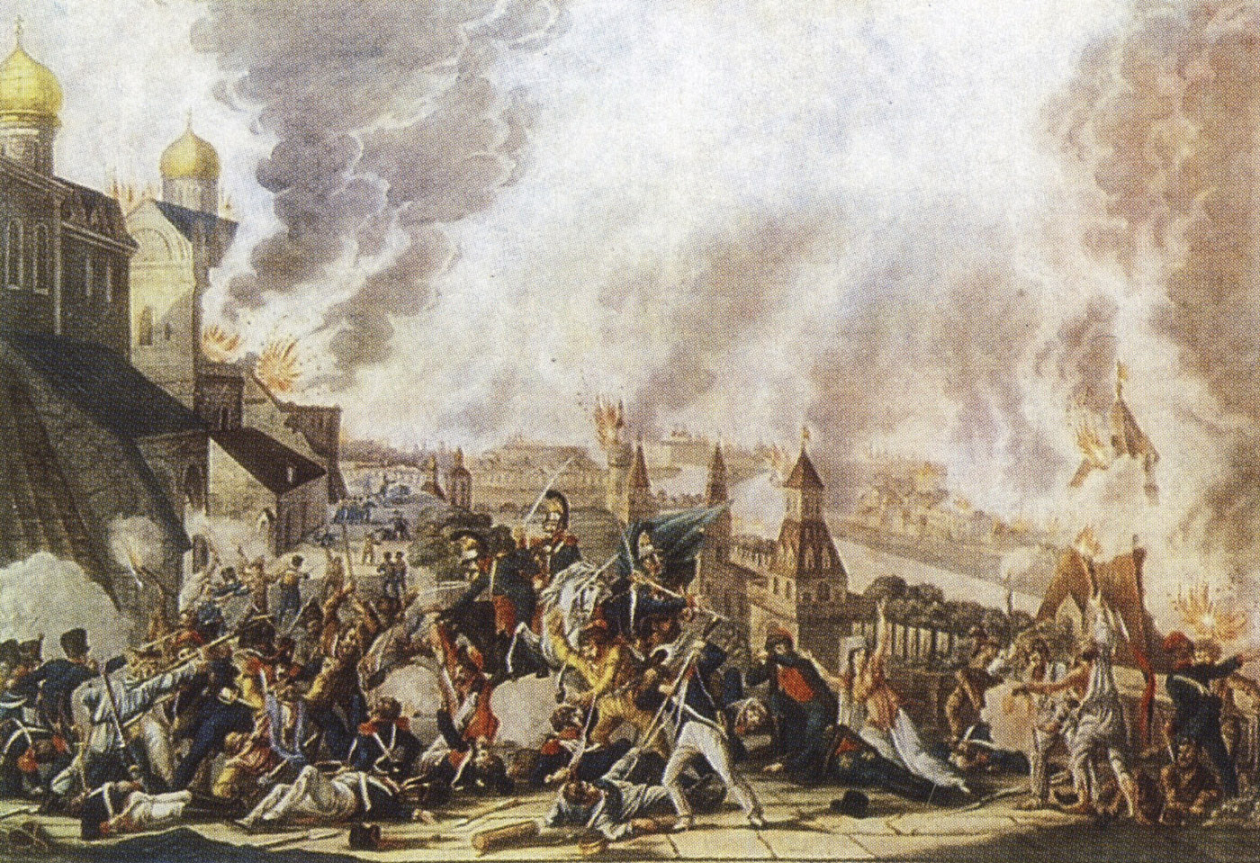 Иоганн Лоренс Ругендас. Пожар Москвы в 1812 году. 1813.